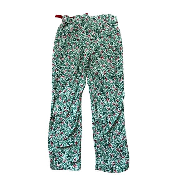 Land's End Flannel Christmas PJ/Lounge pants; Festive Holly & Berries - Picture 2 of 8